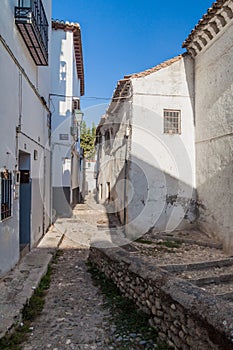 Narrow street in Albaycin neighborhood of Granada, Spa photo