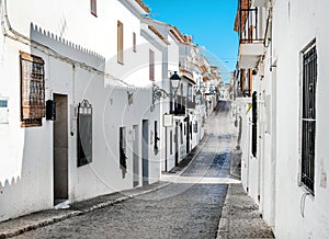 Narrow street of Altea, Costa Blanca. Spain