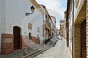 Narrow street in the ancient Granada