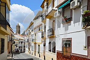 Narrow street of the ancient Spanish town Cabra