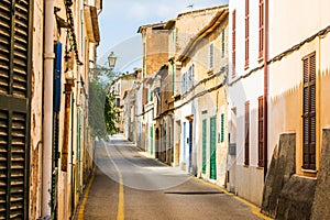 Narrow street of the Arta city, Mallorca