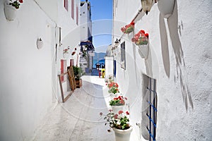 Narrow street in Bodrum photo