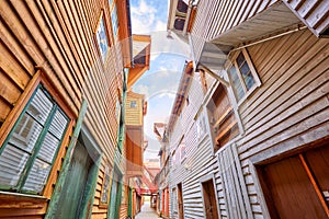 Narrow street in Bryggen