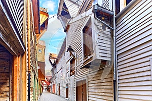 Narrow street in Bryggen