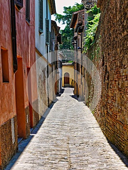 Narrow Street in Citta di Castello Perugia Italy