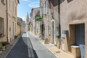 Narrow street in city center of Saint-Saturnin-les-Apt, a small photo