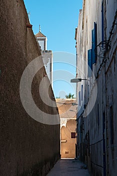 Narrow street in Essouira, Morocco