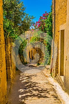 Narrow street in Gordes village in France