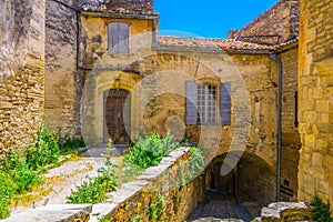 Narrow street in Gordes village in France