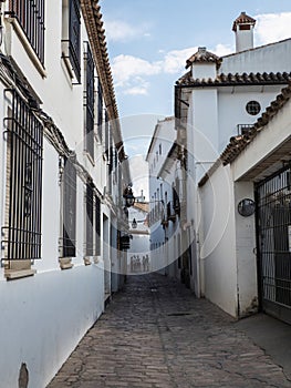 Narrow Street in the Jewish Quarter of Cordoba, Spain photo