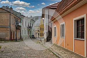 Narrow street in Kamianets-Podilskyi, Ukraine