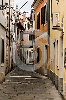 Narrow street in Koper, Sloven