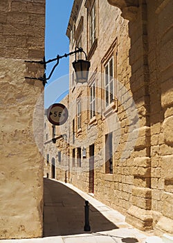 Narrow street in Mdina