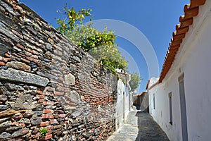 Narrow street in Monsaraz old town in Alentejo