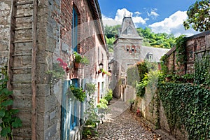 Narrow street in old european town