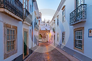 Narrow street in the old part of Portuguese town Faro