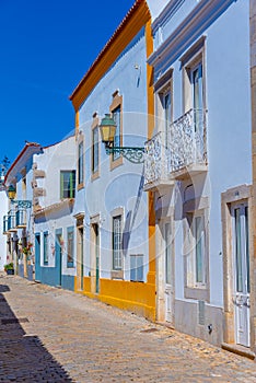 Narrow street in the old part of Portuguese town Faro