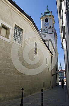 The narrow street in old town, Bratislava