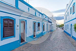 Narrow street in the old town of Cacelha Velha in Portugal