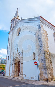 Narrow street of the old town at Portuguese town Santarem