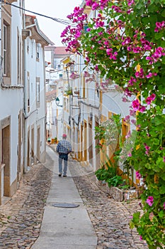 Narrow street in the old town in Portuguese village Castelo de V