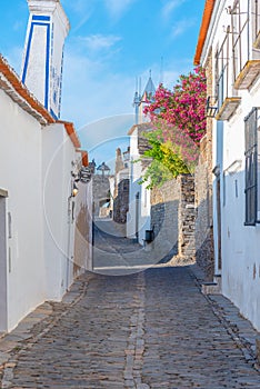 Narrow street in the old town in Portuguese village Monsaraz