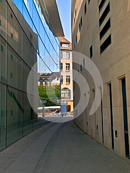 Narrow street passage