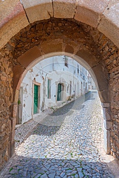 Narrow street in Portuguese town Estremoz