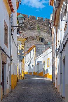 Narrow street in Portuguese town Portalegre