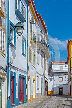 Narrow street in Portuguese town Portalegre