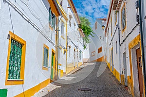 Narrow street in Portuguese town Portalegre