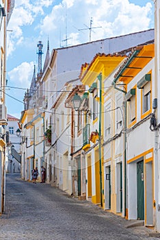 Narrow street in Portuguese town Portalegre