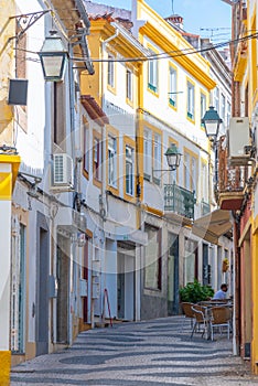 Narrow street in Portuguese town Portalegre