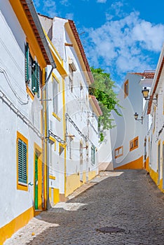 Narrow street in Portuguese town Portalegre