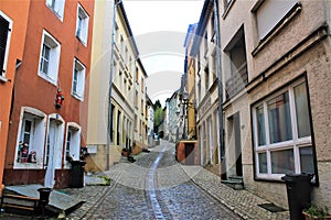 A narrow street in Remich, Luxembourg