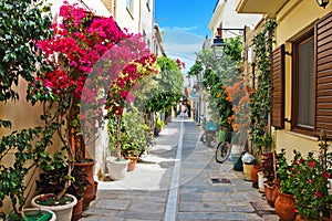 A narrow street in Rethymnon