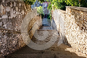 Narrow Street and Stairway in Pula