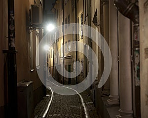 Narrow street in Stockholm