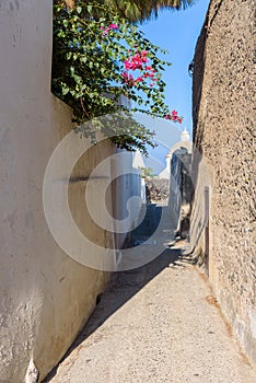 Narrow street on Stromboli Island