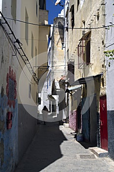 Narrow street in Tangier,Morocco
