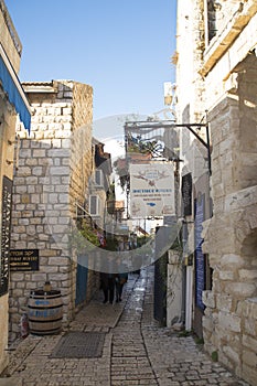 Narrow street. Tzfat (Safed). Israel.