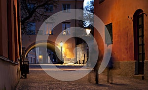 Narrow street in Uppsala