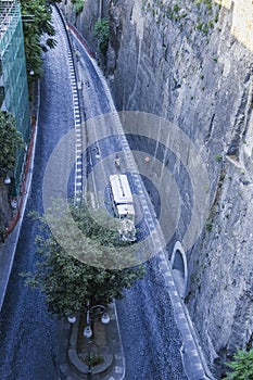 Narrow street of Via Luigi de Maio. Sorrento. photo