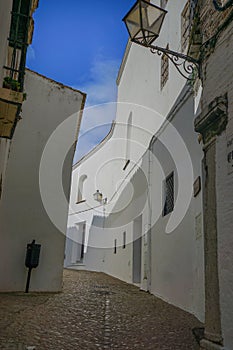 Narrow street in the white city of Arcos de la Frontera