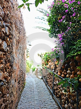 street inside the fortress in Alanya