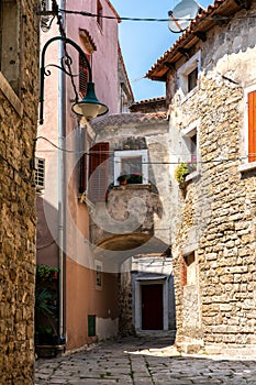 A narrow streets of Buje,  Croatia
