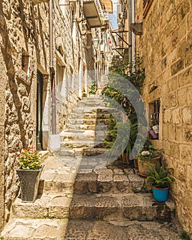 Narrow Streets of Dubrovnik during the day