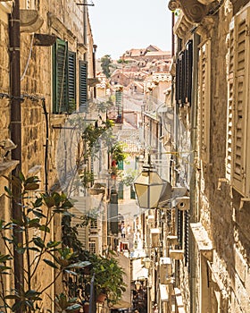 Narrow Streets of Dubrovnik during the day