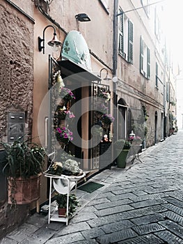 The narrow streets of Finalborgo photo