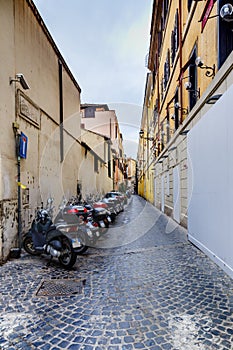 Narrow streets in Florence.Italy